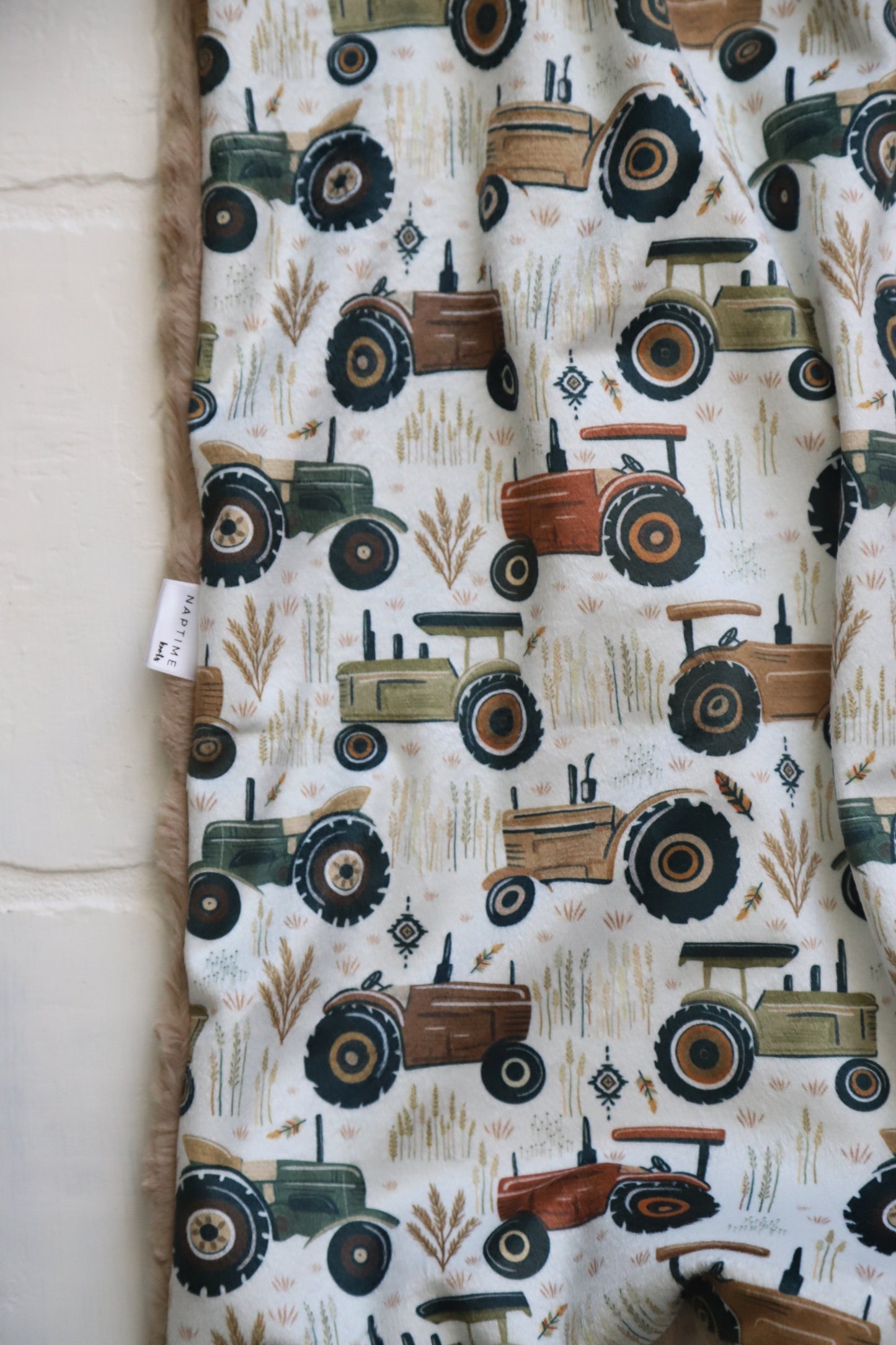 Rustic Tractors XL Lovey Blanket (larger size)