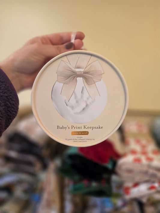 Baby Handprint & Footprint Christmas Ornament Kit, Ivory