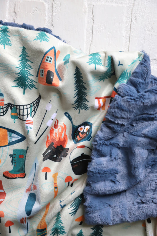 Camping XL Lovey Blanket (larger size)