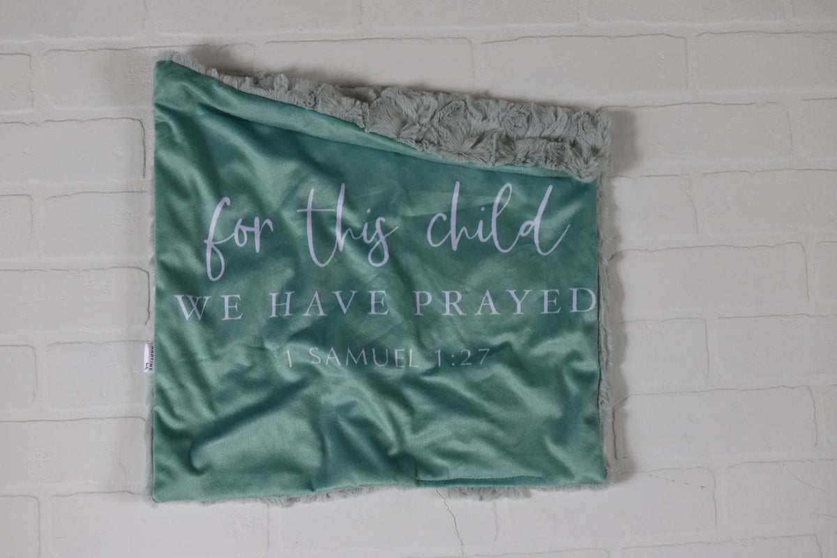 For This Child We Have Prayed Lovey Blanket