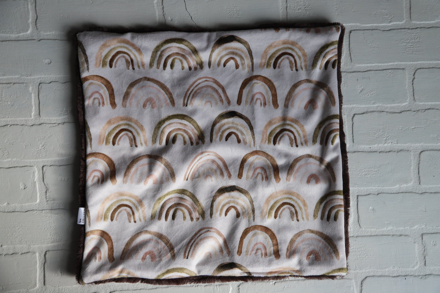 Neutral Rainbow Lovey Blanket