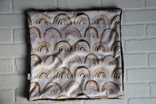 Neutral Rainbow Lovey Blanket