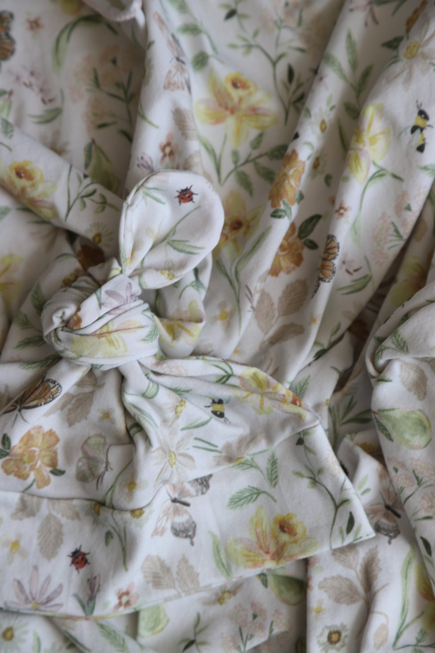 WidlflowerOrganic Cotton Knit Hat/Swaddle Set