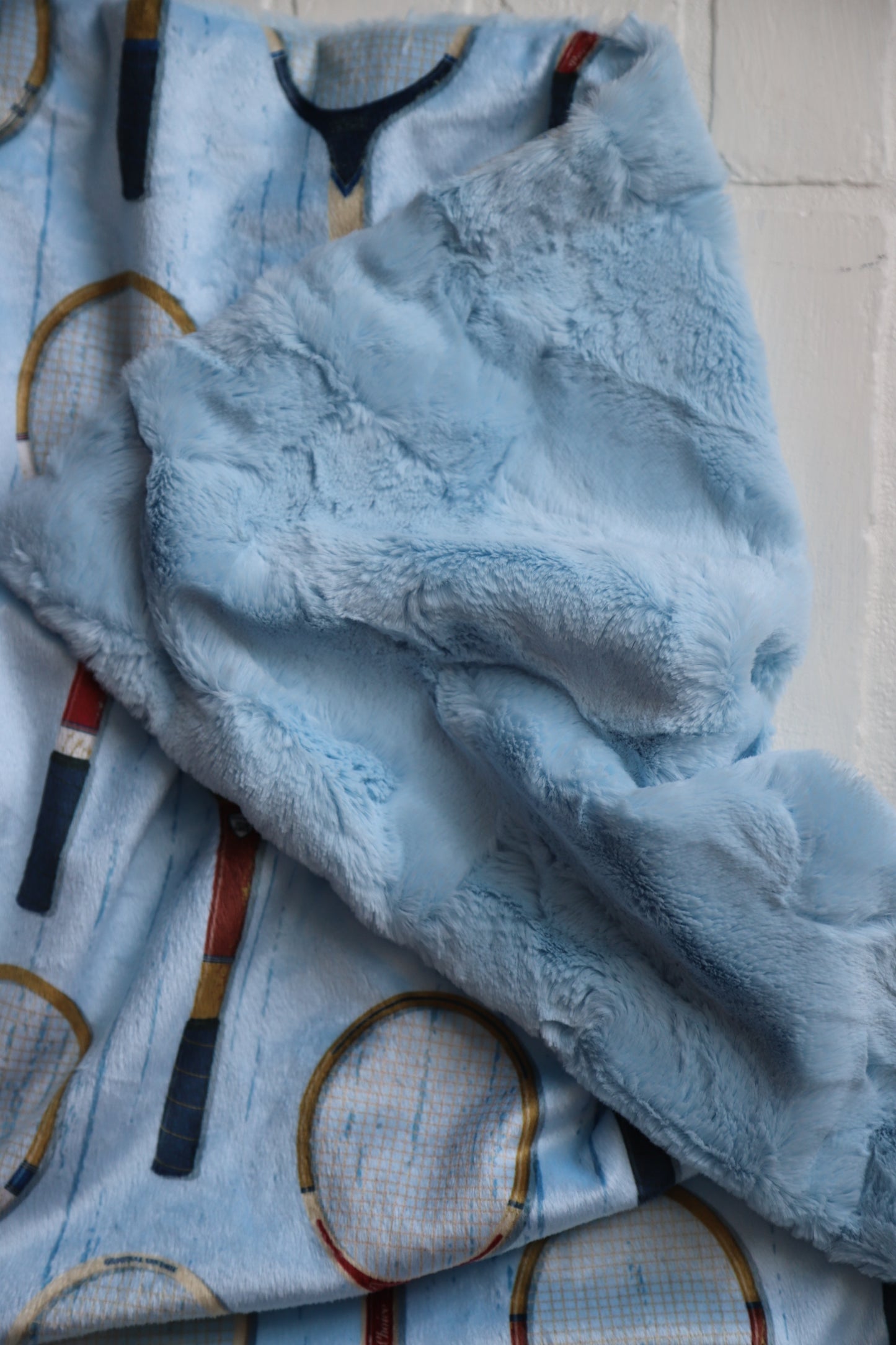 Vintage Tennis Rackets XL Lovey Blanket (larger size)