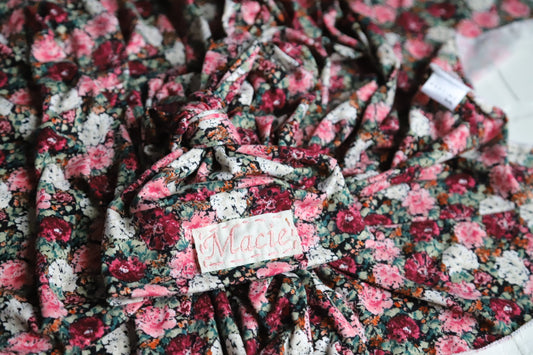 Jolie Pink Floral Newborn Hat/Swaddle Set