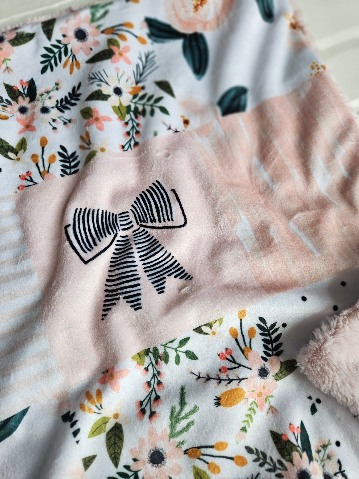 Girl Pink Quilt Lovey Blanket