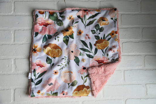 Coral Floral Lovey