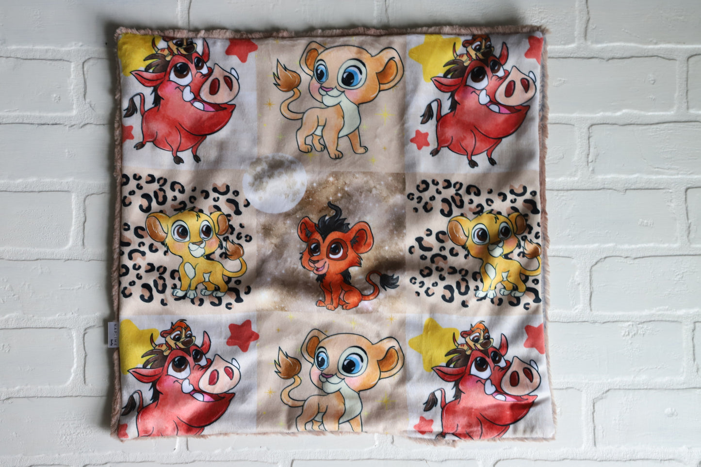 Lion King Cartoon Quilt Lovey Blanket