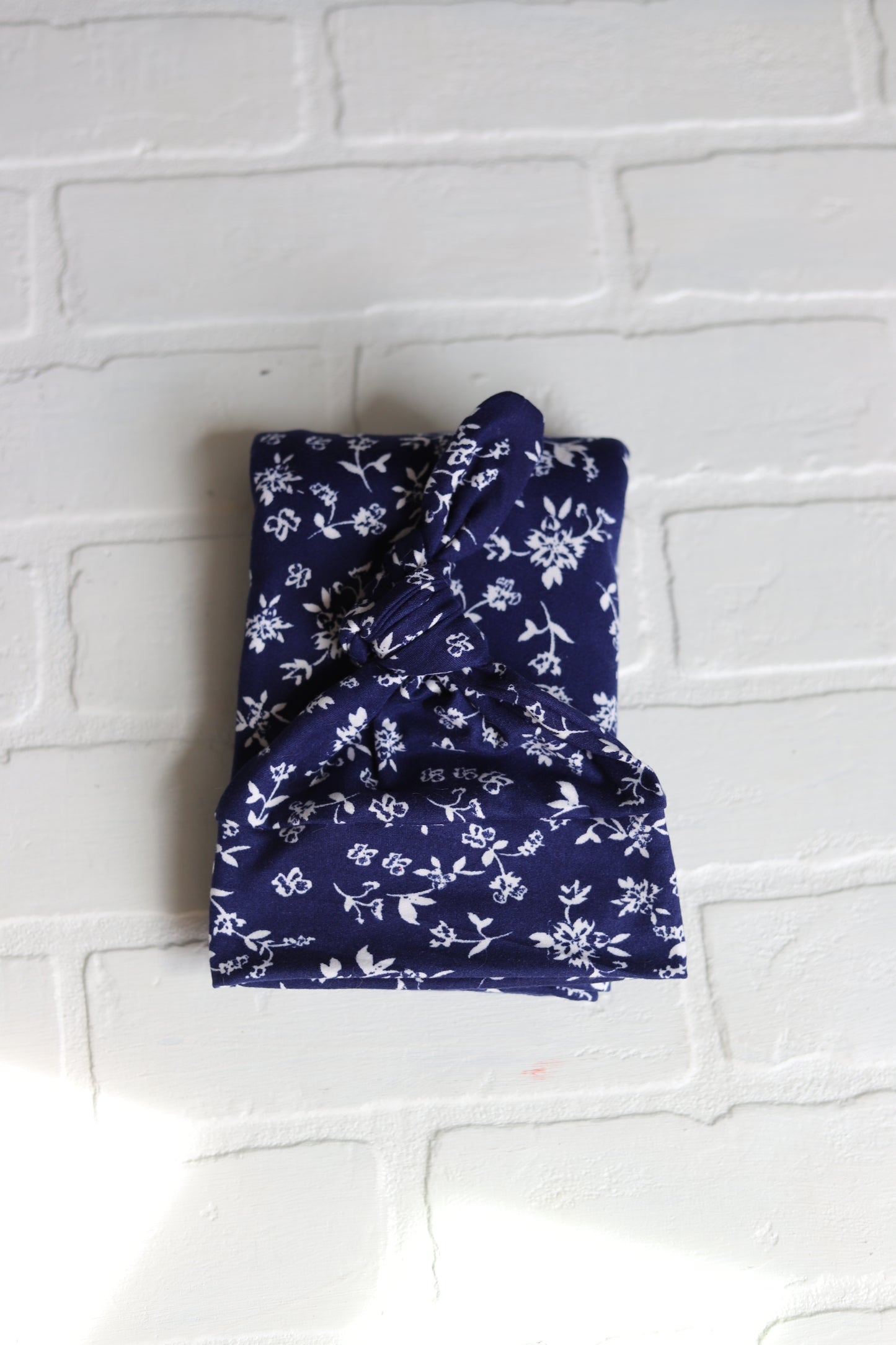 Navy Floral Newborn Hat/Swaddle Set