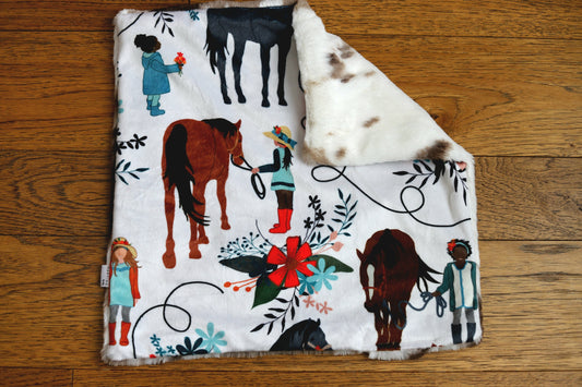 Dreaming Horses + Girls Lovey Blanket