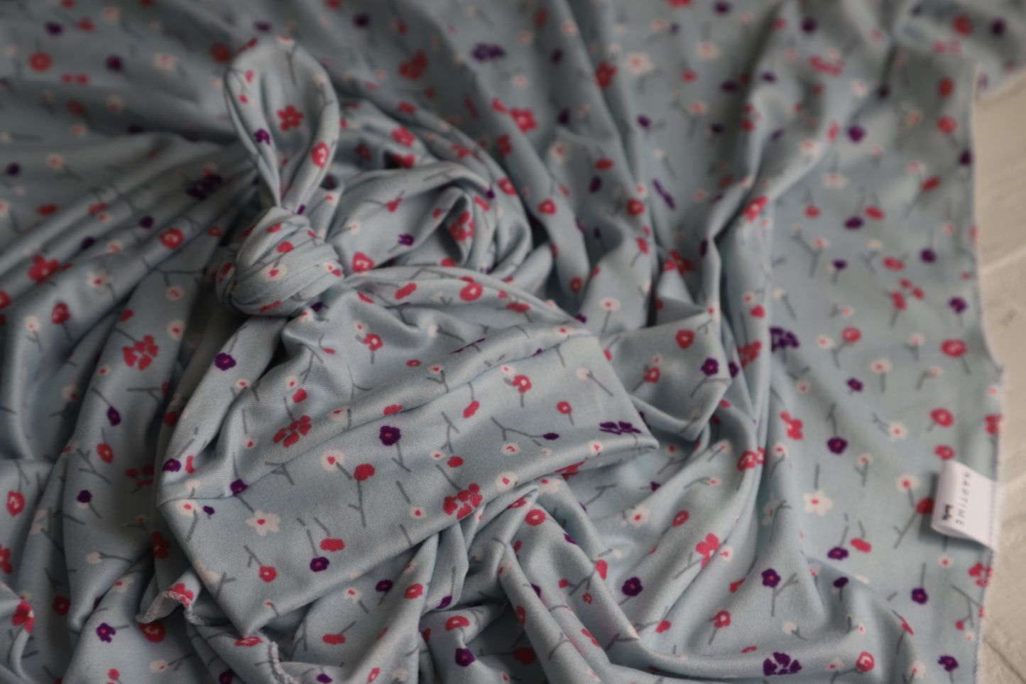 Bryn Meadow Newborn Hat/Swaddle Set - Blue Purple Pink