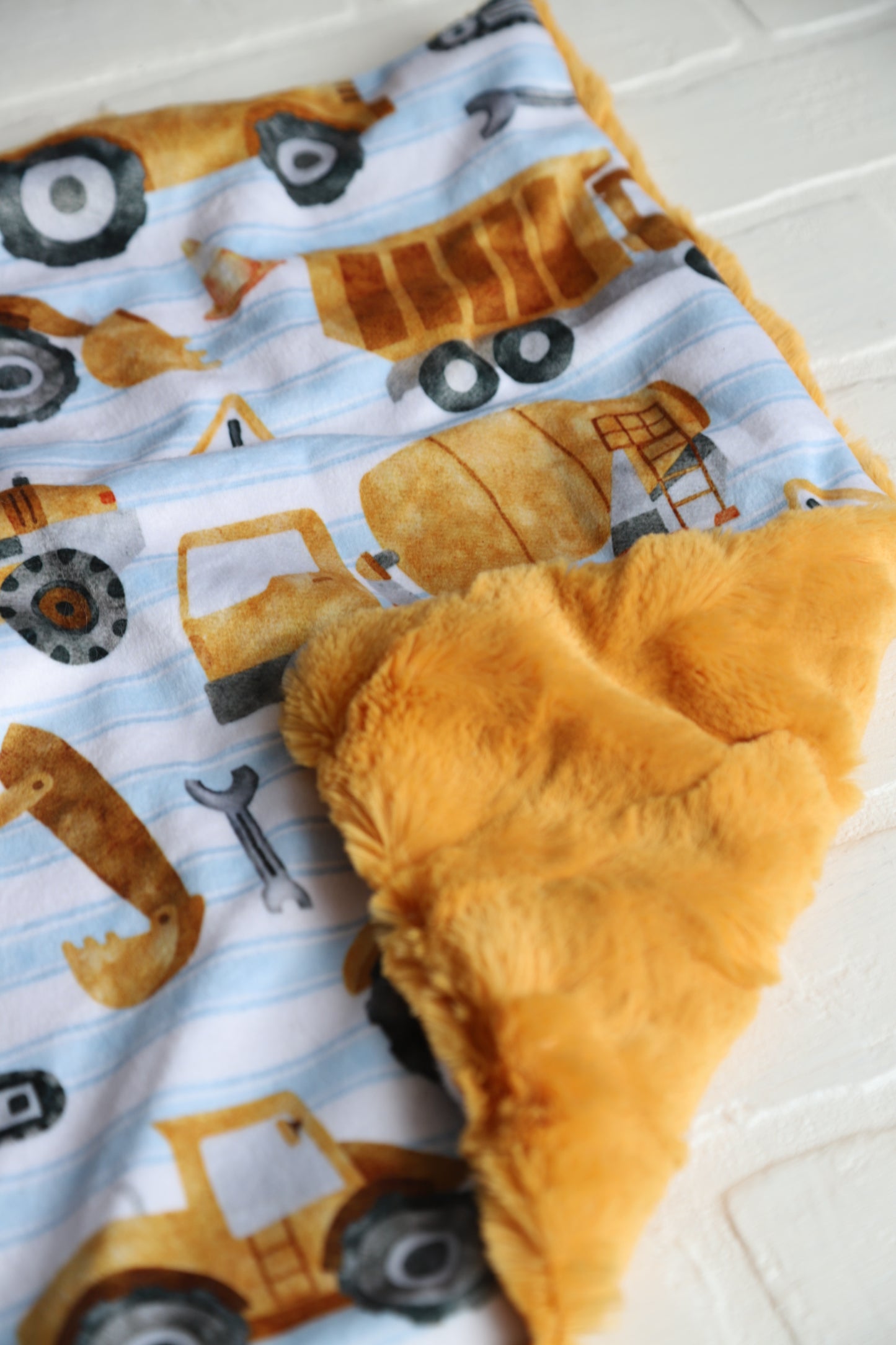 Construction Stripe Lovey Blanket