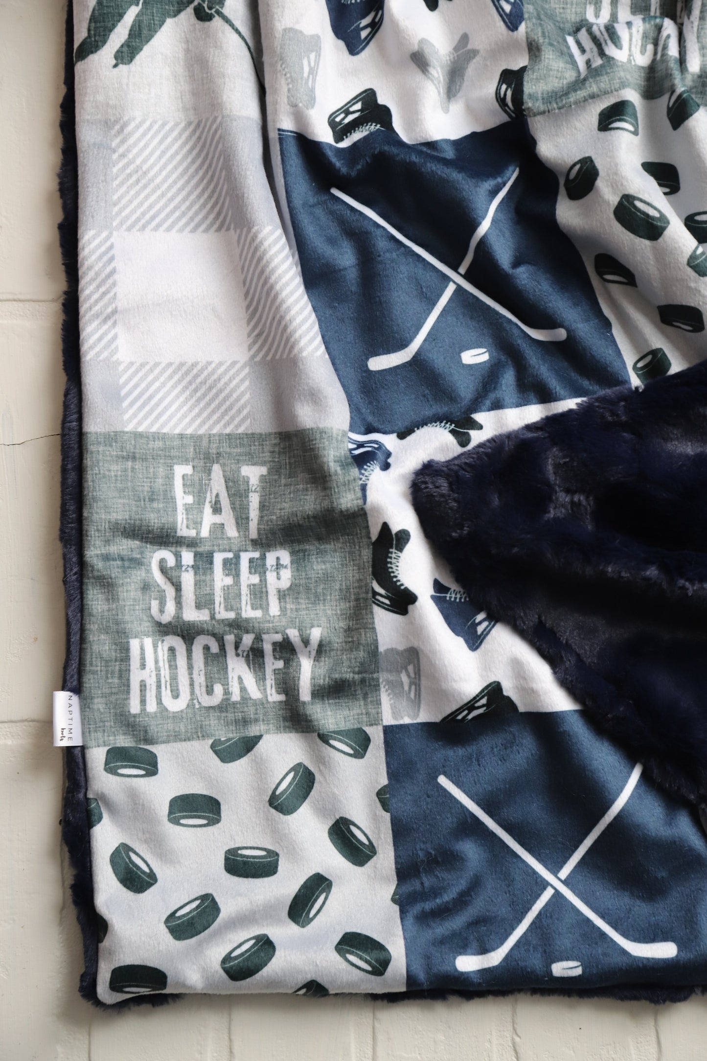 Hockey Quilt XL Lovey Blanket (larger size)
