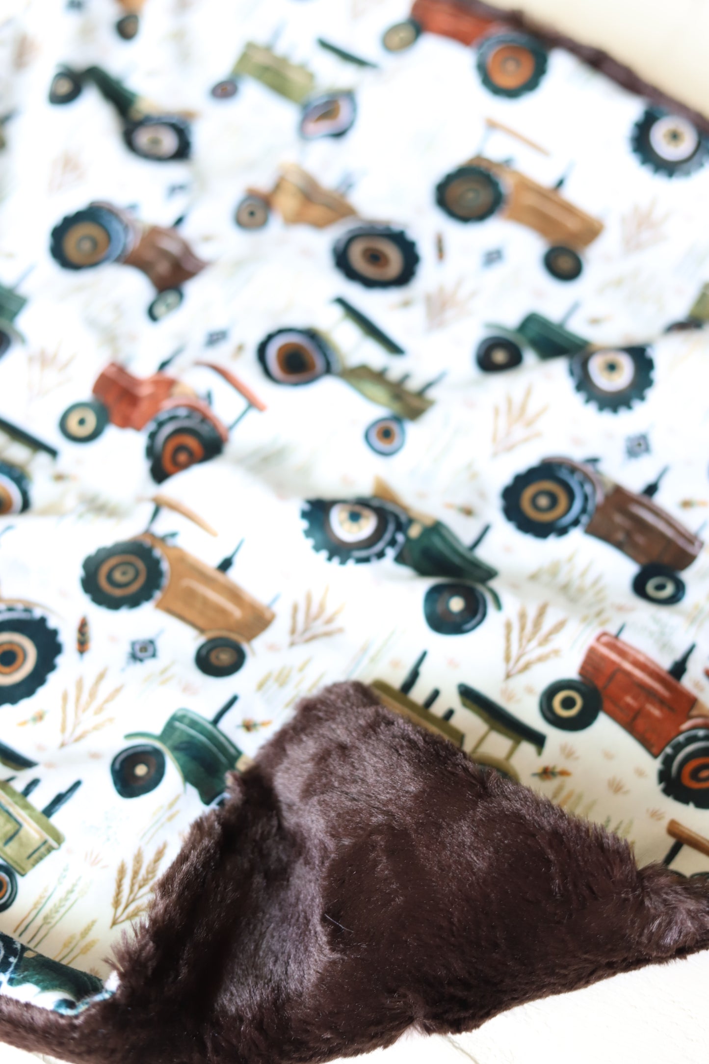 Rustic Tractors XL Lovey Blanket (larger size)