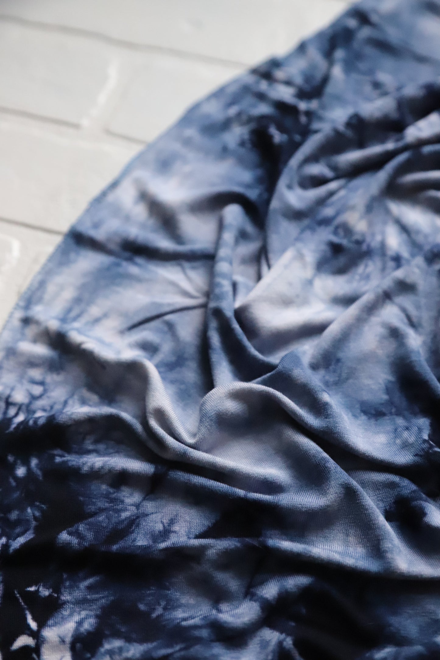 Navy Blue Tie Dye Hat/Swaddle Set