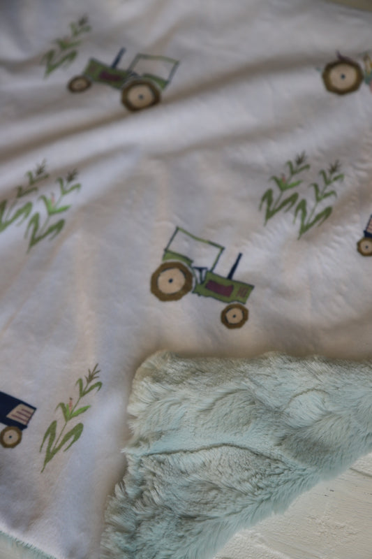 Simple Tractors Lovey Blanket