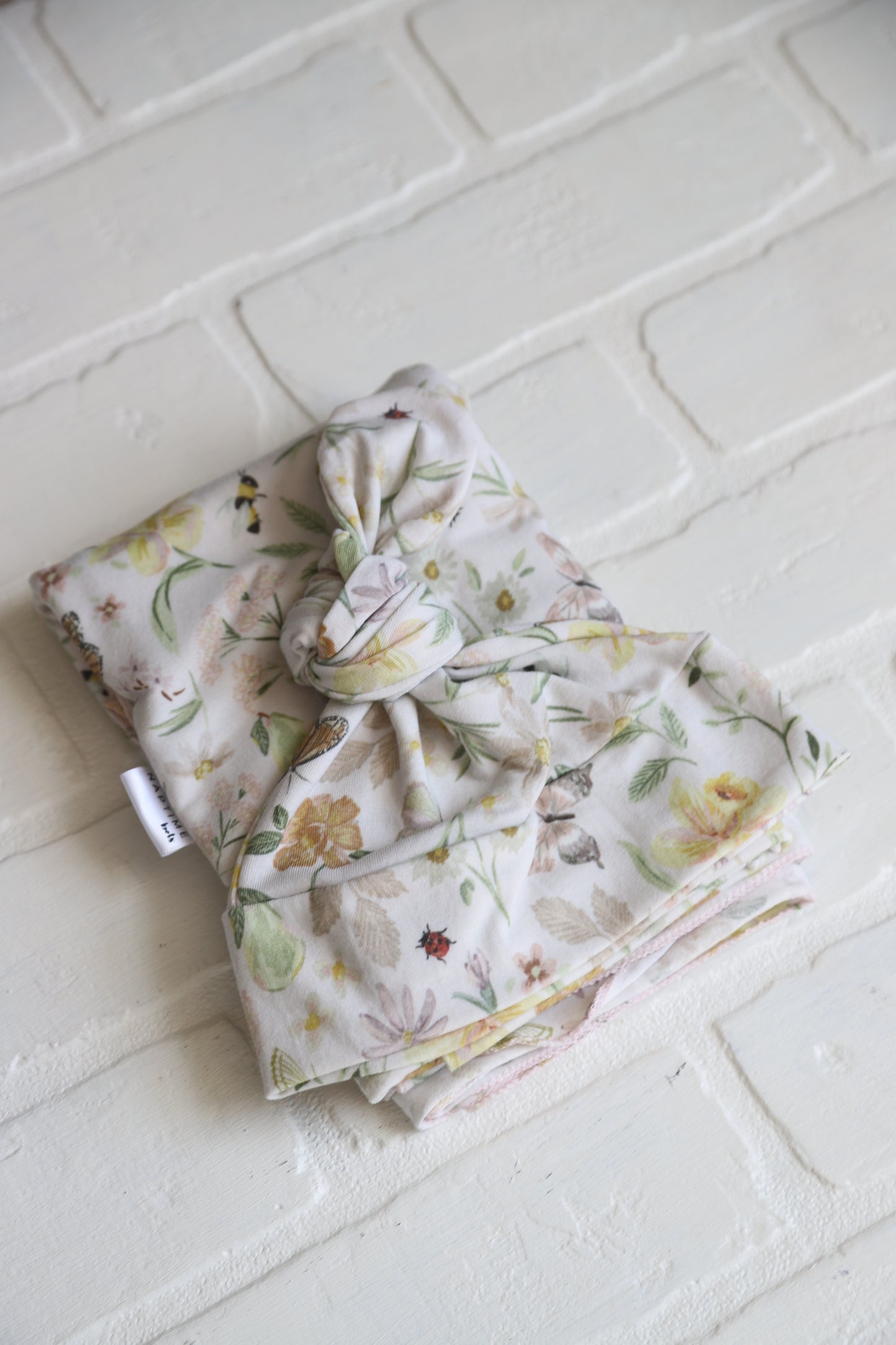 WidlflowerOrganic Cotton Knit Hat/Swaddle Set