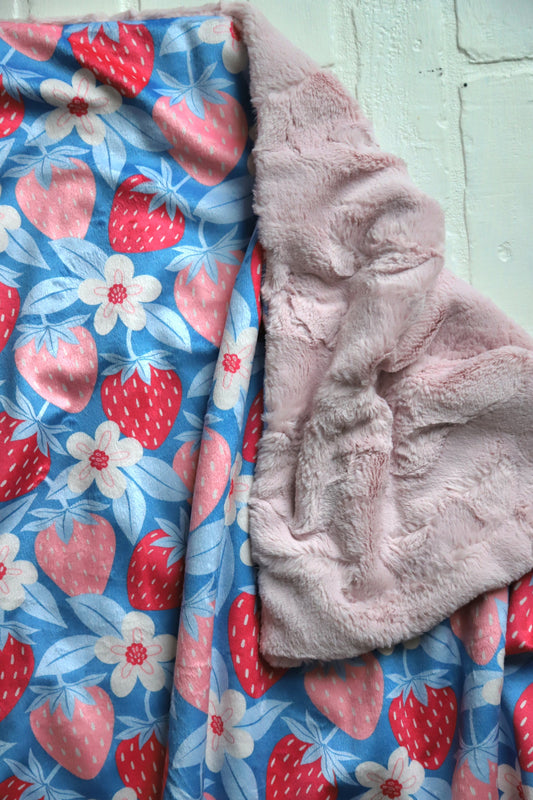 Strawberries + Bloom XL Lovey Blanket (larger size)