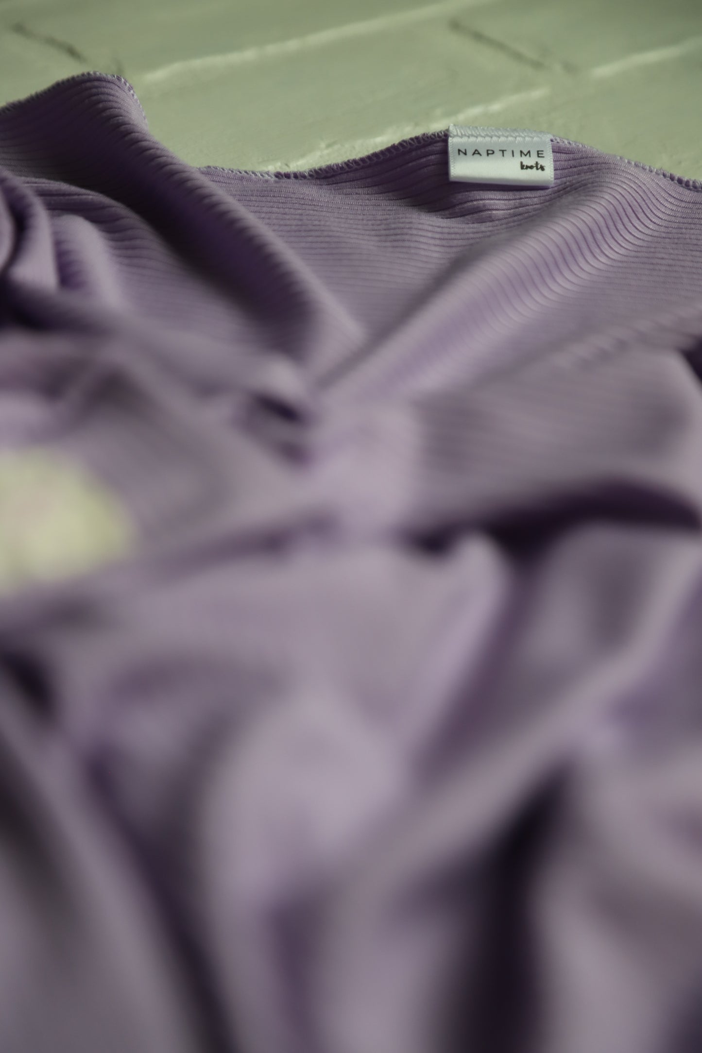 Purple Ribbed Hat/Swaddle Set