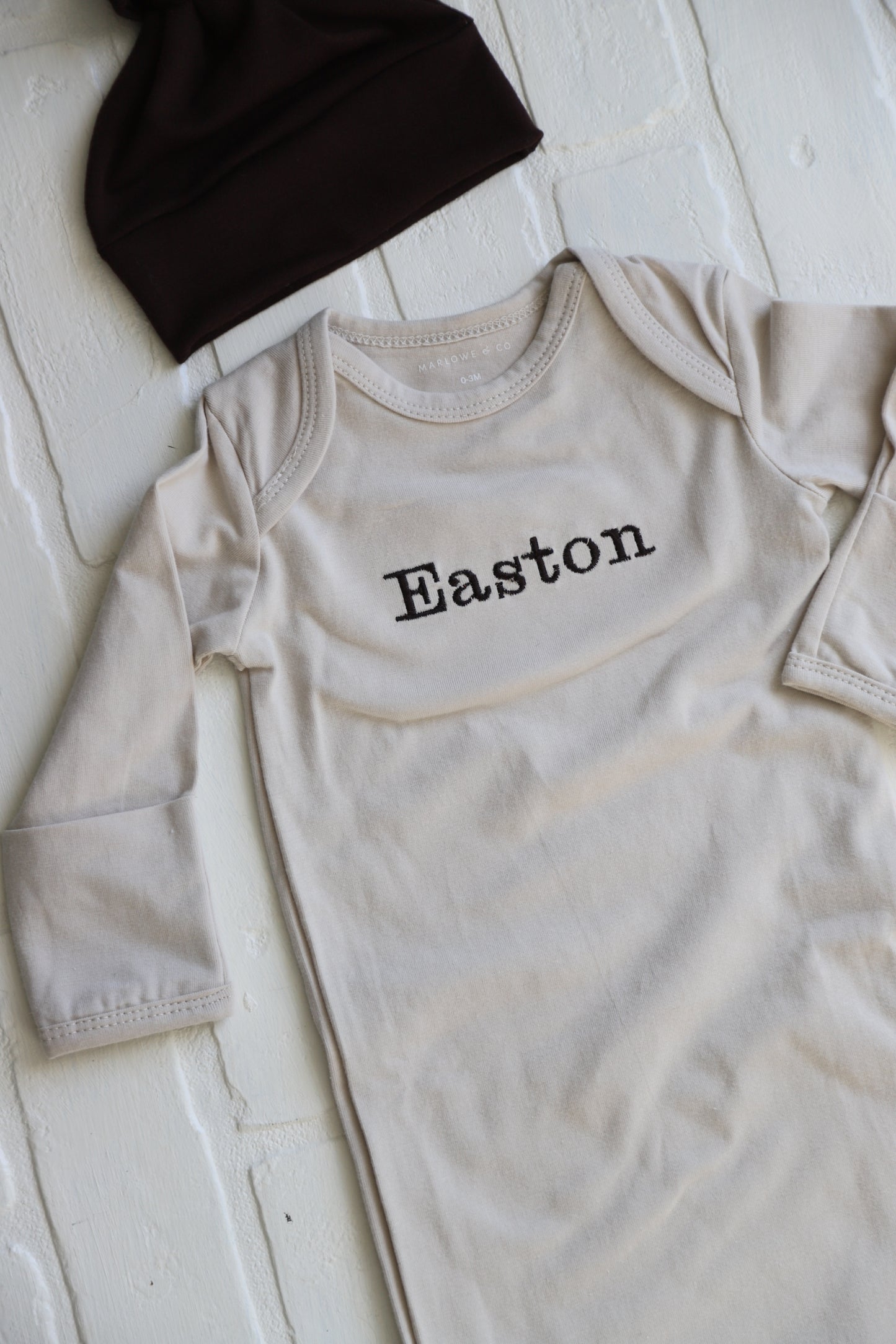 Personalized Knotted Gown - 0-3 Months OAT