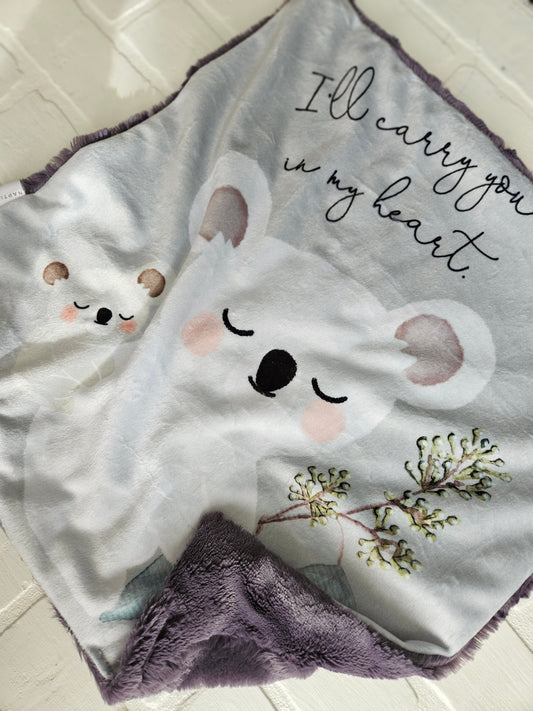 Koala "I'll Carry You in My Heart" Lovey Blanket