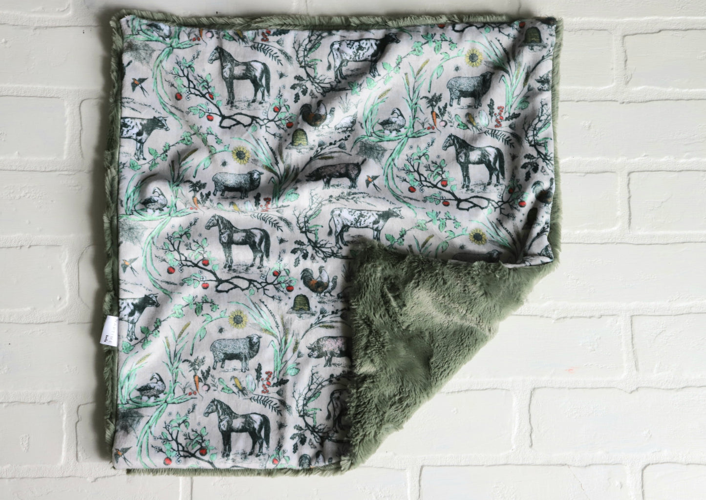 Farm Toile Lovey Blanket
