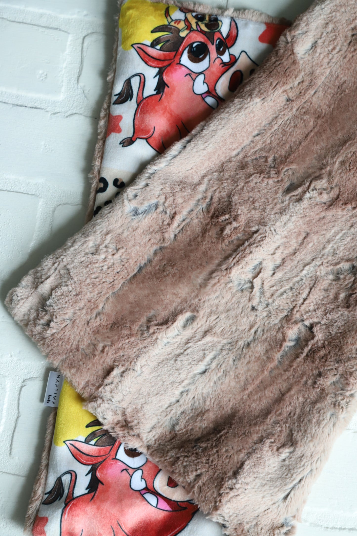 Lion King Cartoon Quilt Lovey Blanket