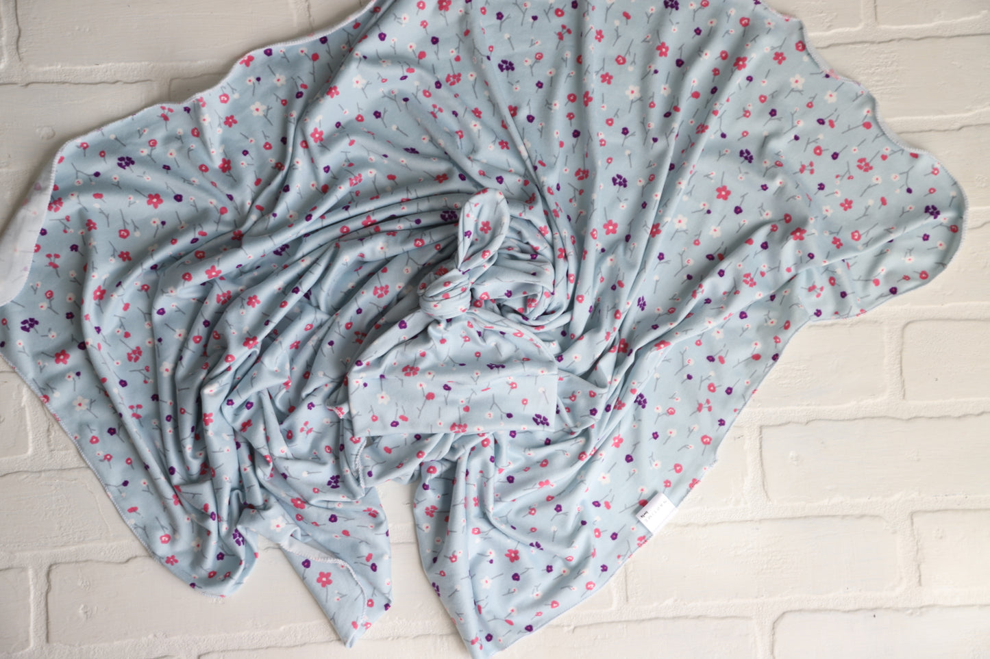 Bryn Meadow Newborn Hat/Swaddle Set - Blue Purple Pink