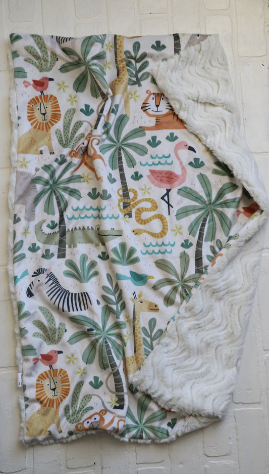 Green Safari XL Lovey Blanket (larger size)