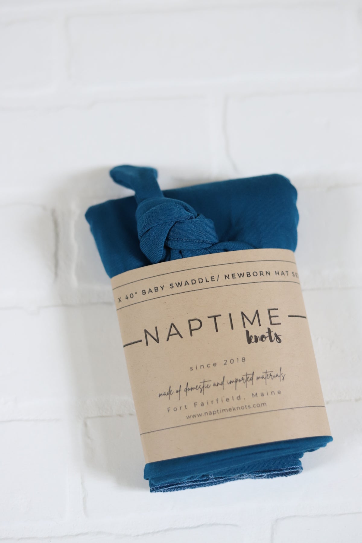 Peacock Blue Bamboo Hat/Swaddle Set