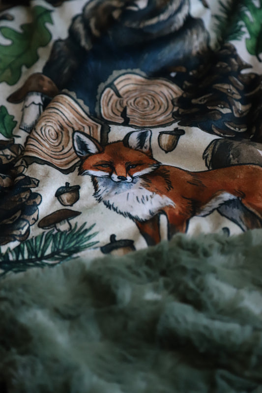 Big Woods Animals XL Lovey Blanket (larger size)