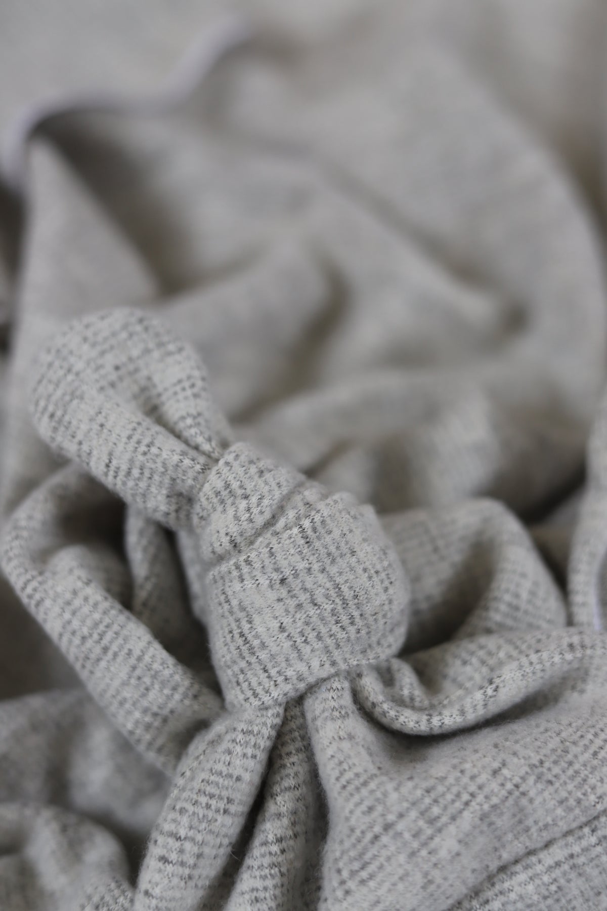 Heather Grey Sweater Knit Hat/Swaddle Set