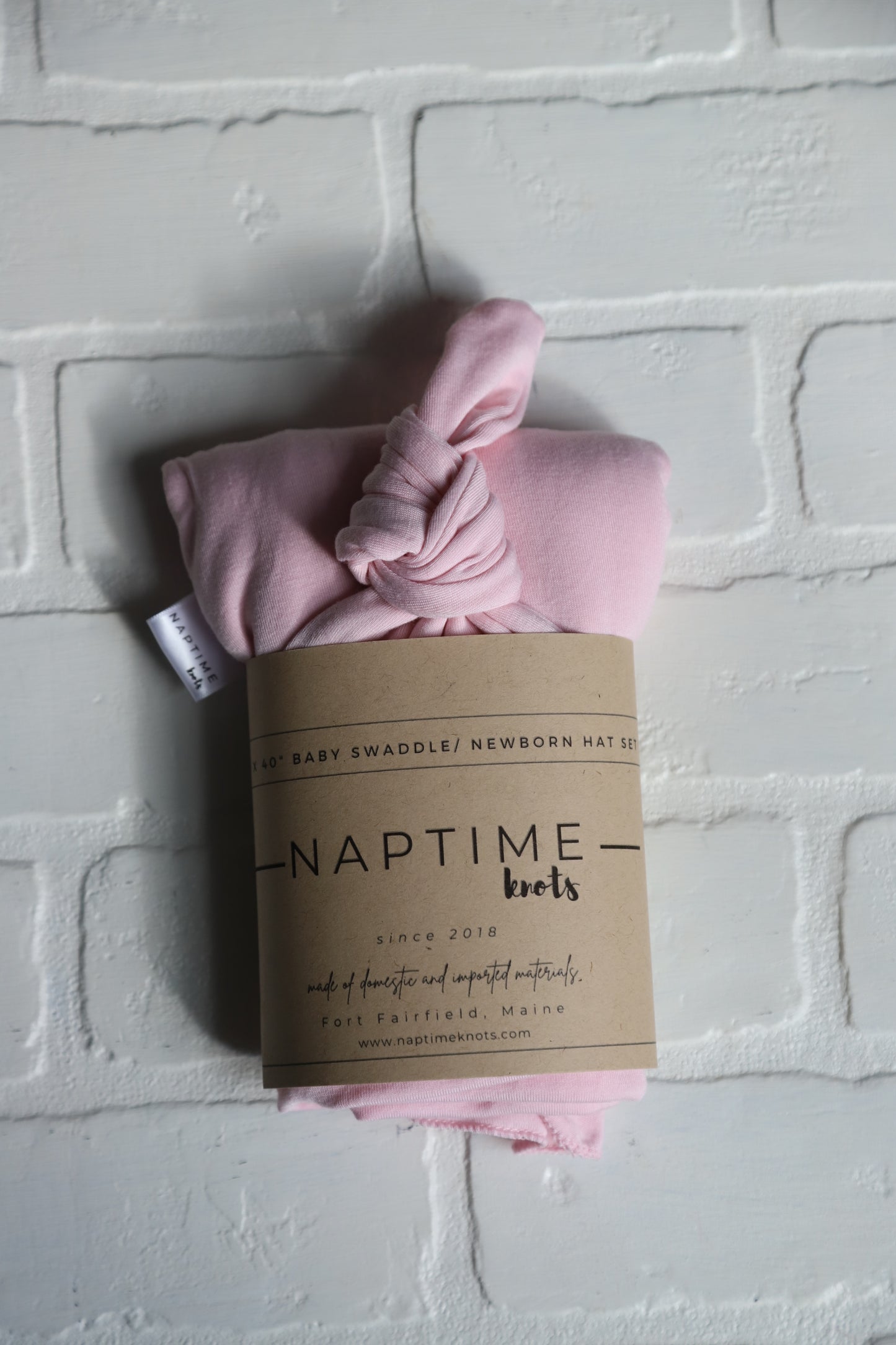 Baby Pink Bamboo Hat/Swaddle Set