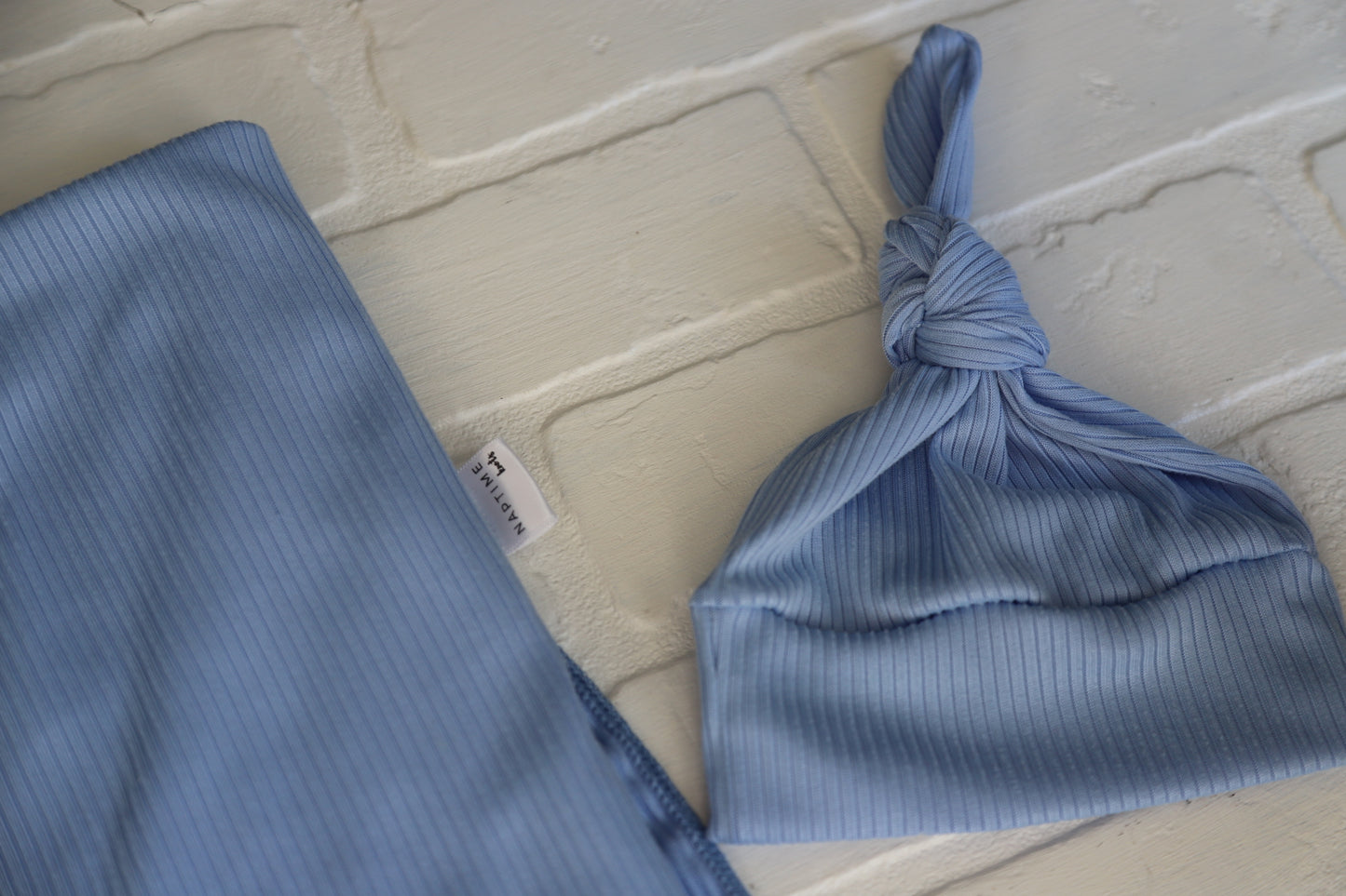 Malibu Ribbed Hat/Swaddle Set