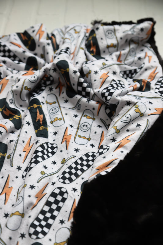 Retro Skateboard XL Lovey Blanket (larger size)