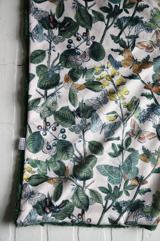 Autumn in the Butterfly Garden XL Lovey Blanket (larger size)