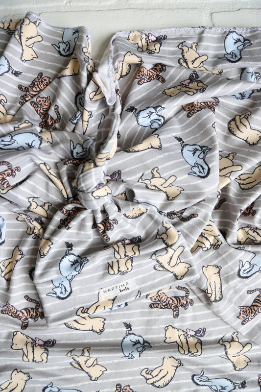 Winnie the Pooh Swaddle and Newborn Hat Set
