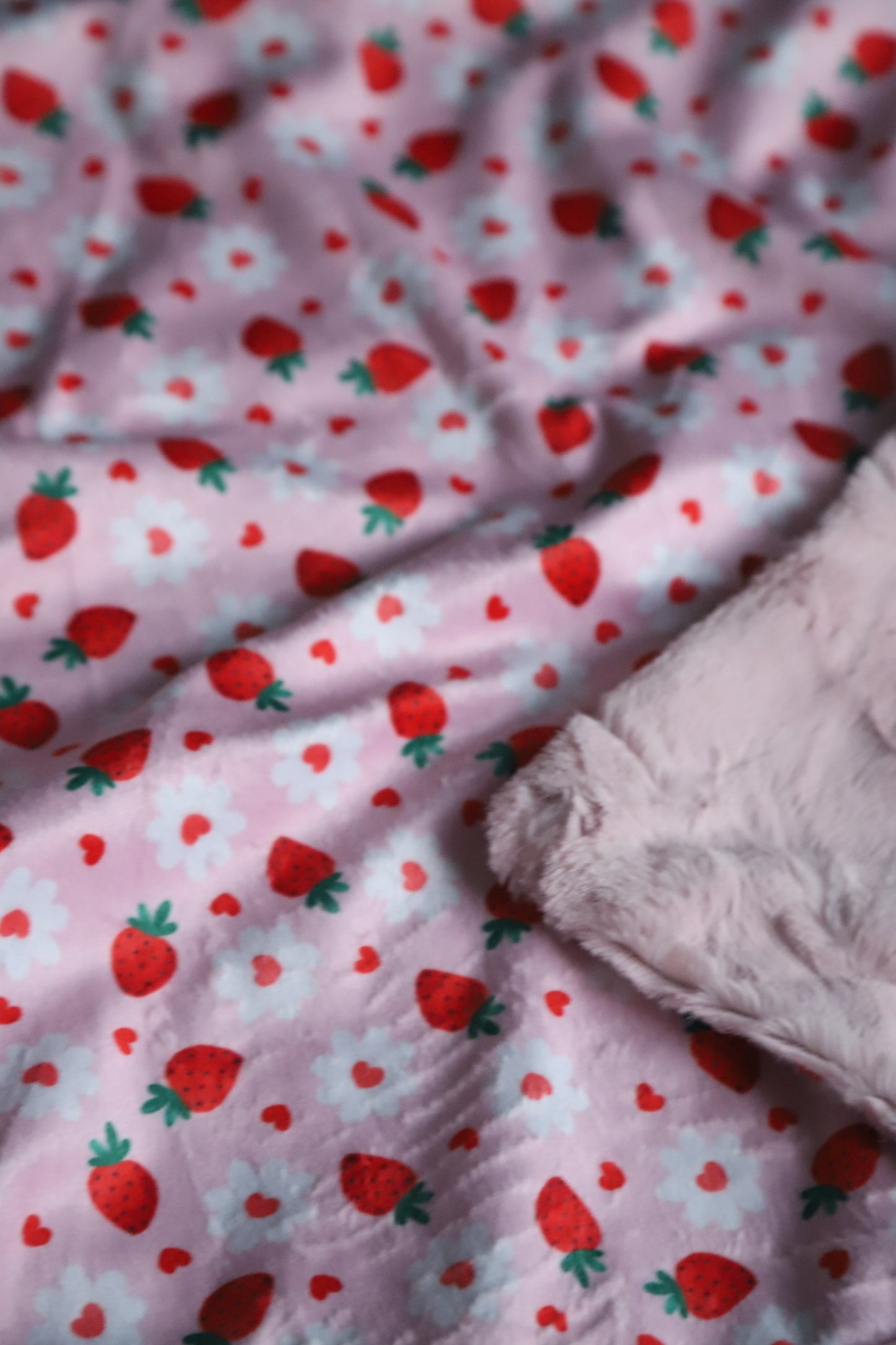 Strawberry Love Lovey Blanket