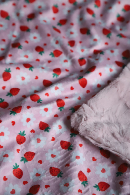 Strawberry Love Lovey Blanket