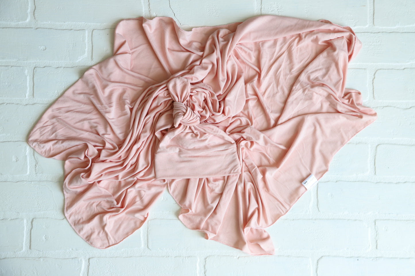 Blush Pink Bamboo Hat/Swaddle Set