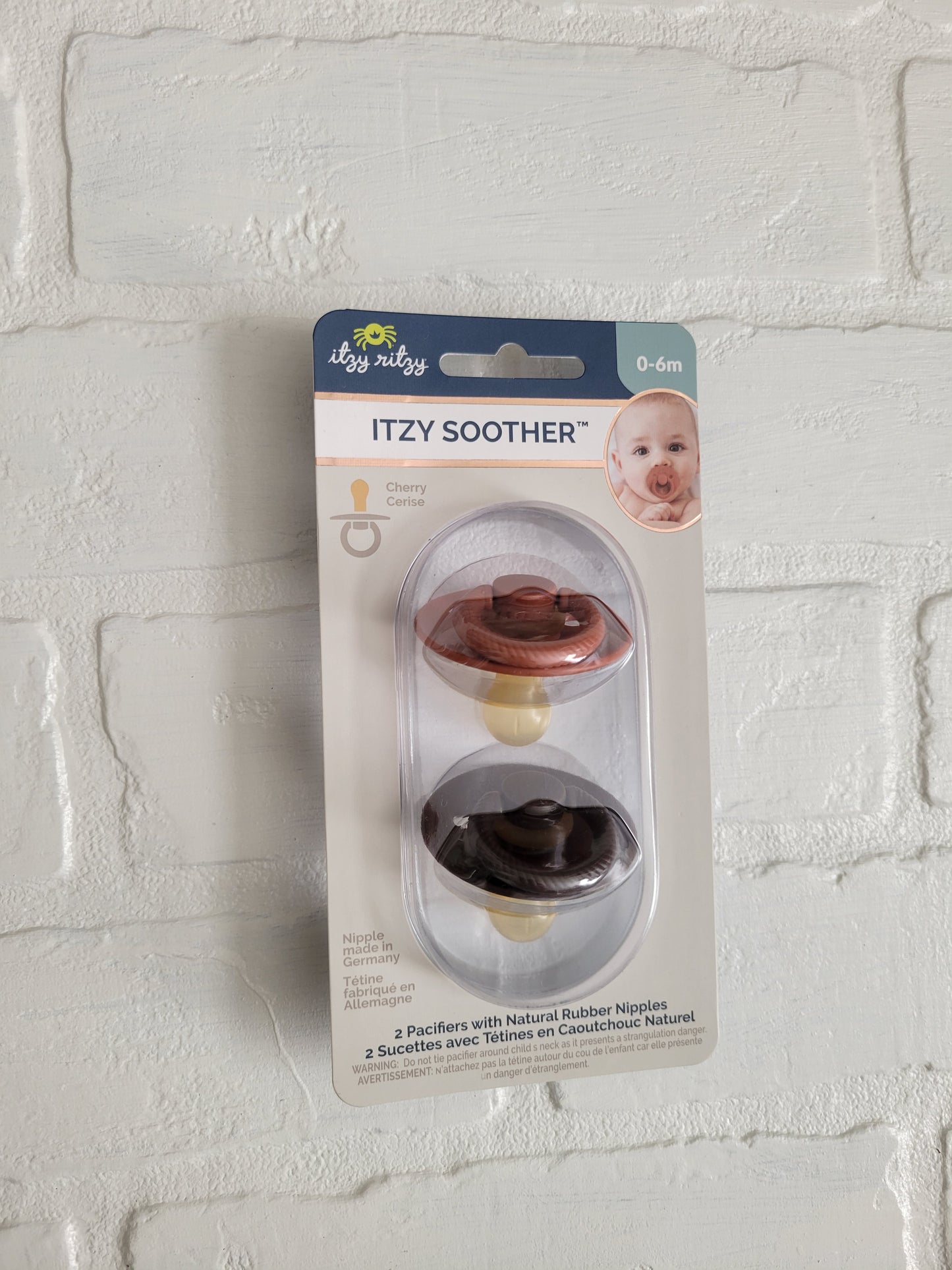 Itzy Soother™ Natural Rubber Pacifier - 0-6M Chocolate + Caramel